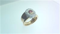 Ringe Sommer Dame in Gold Rubino 0.42 Ct RUBUBINO CT 0.42 DIA CT 0.13 G/VS - RUBUBINO CT 0.42 DIA CT 0.13 G/VS